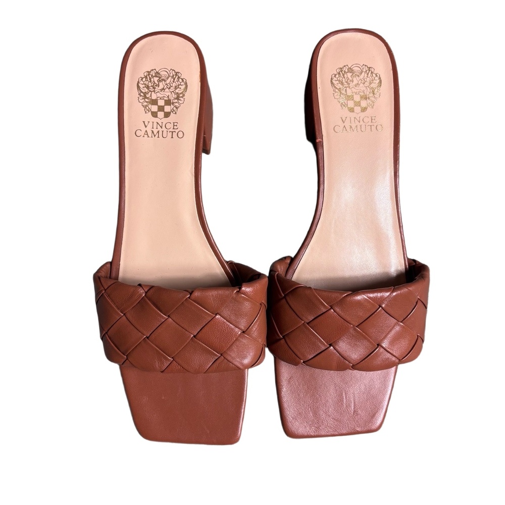 Vince Camuto Brown Woven Sandals - Picture 3 of 5